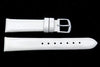 Hadley Roma Genuine White Leather Glossy Watch Band