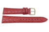 Hadley Roma Light Padded Red Crocodile Grain Leather Watch Band