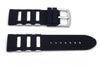 Genuine Silicone Sport Stainless Steel Inserts Tire Tread Style Watch Band