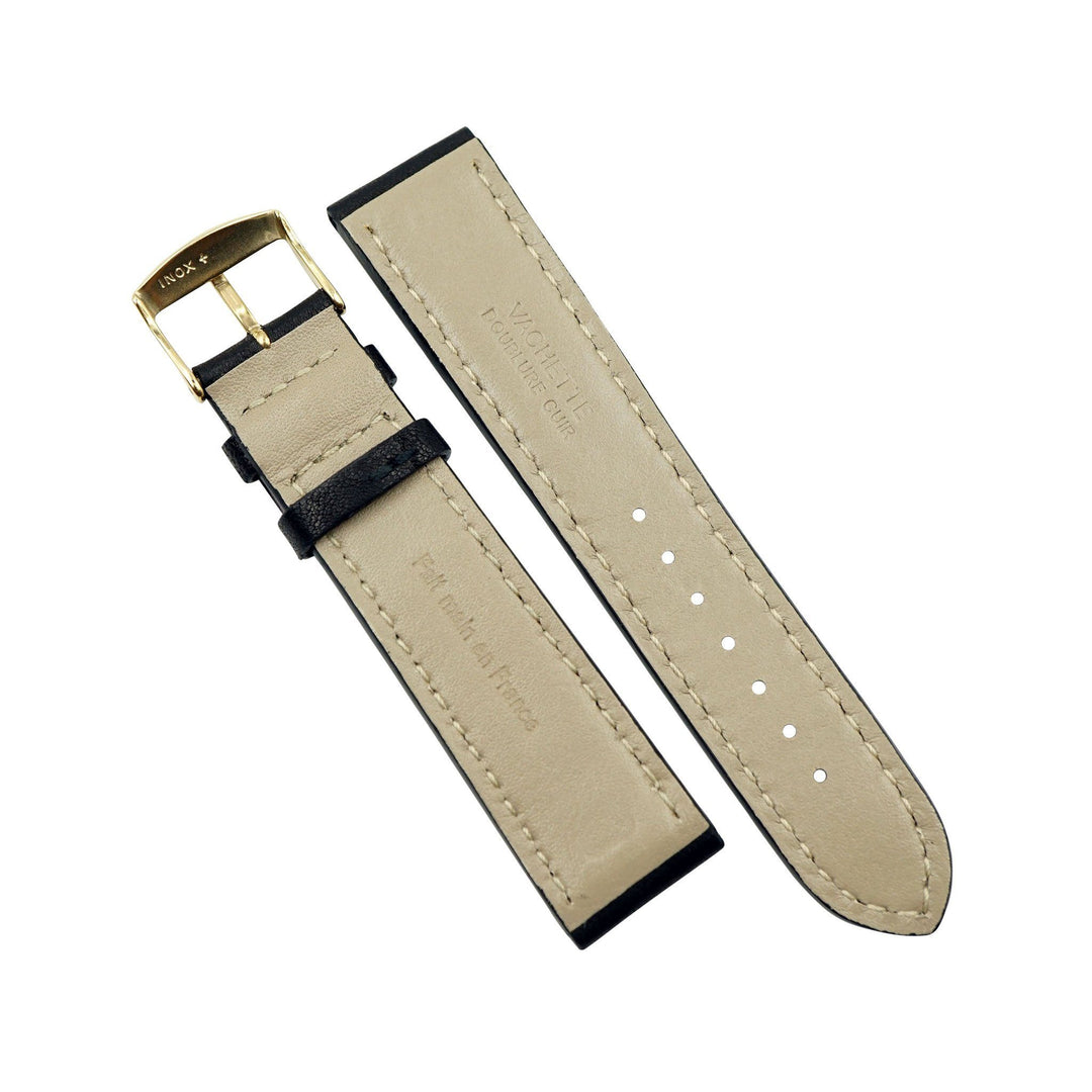 Rustic Vintage Genuine Leather With Ecru Stitch Handmade Watchband image