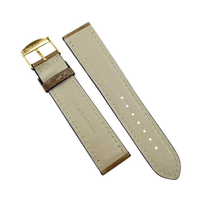 Rustic Vintage Genuine Leather With Ecru Stitch Handmade Watchband image