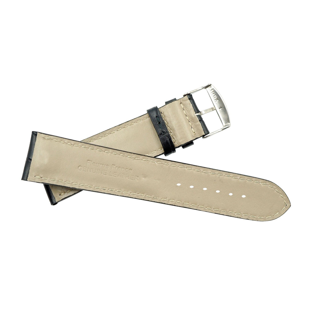 Genuine Leather Embossed Alligator Grain Heavy Padded Watchband image