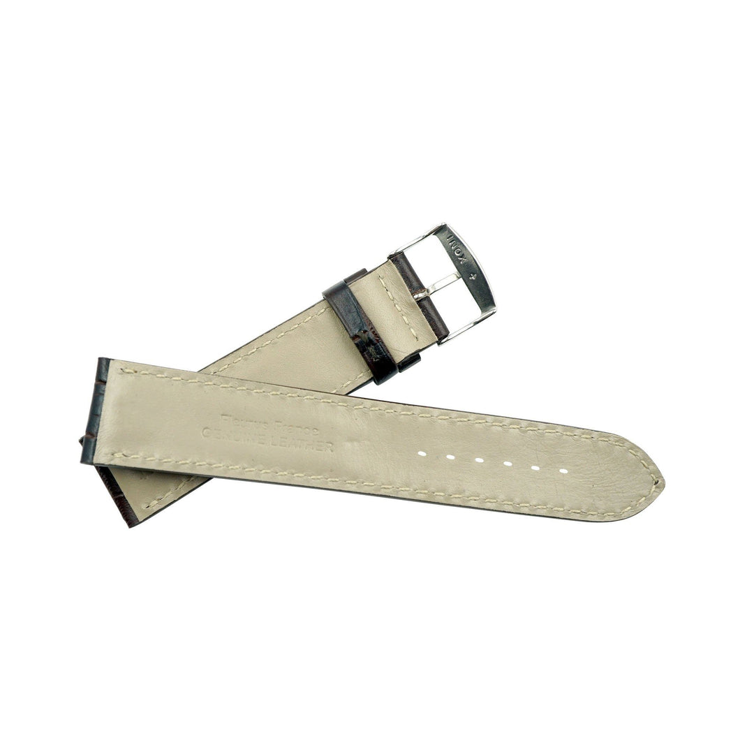 Genuine Leather Embossed Alligator Grain Heavy Padded Watchband image