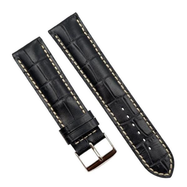 Genuine Leather Embossed Alligator Grain Heavy Padded Watch Band image