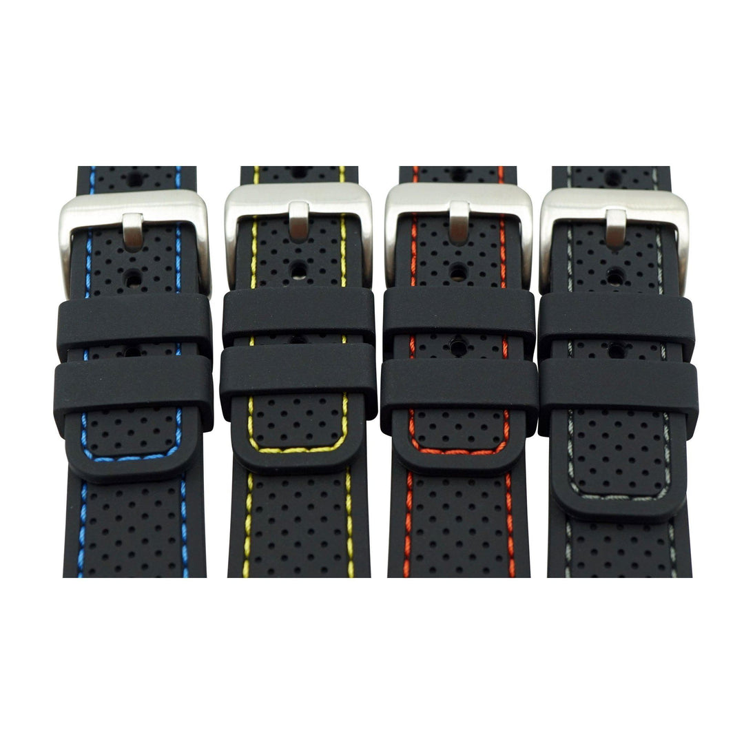 High Quality Silicone Sport Perforated With Square Tip Replacement Watch Bands image