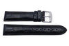 Genuine Leather Alligator Grain Black Semi-Gloss Watch Band