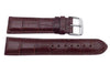 Genuine Leather Alligator Grain Brown Semi-Gloss Watch Strap
