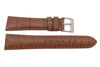 Genuine Leather Alligator Grain Textured Brown Matte Watch Strap