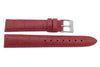 Genuine Leather Alligator Grain Textured Red Matte Watch Band