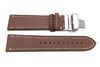 Swiss Army Genuine Leather Brown Infantry Vintage Series Butterfly Clasp 23mm Watch Band