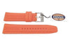 Fossil Orange Silicone Textured Sport 22mm Watch Strap