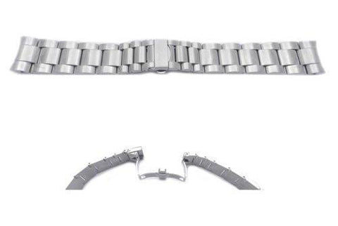 Swiss Army Stainless Steel Silver Tone Chrono Class 23mm Bracelet Watch Strap