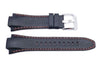 Seiko Genuine Textured Leather Sportura Kinetic Orange Stitching 15mm Watch Strap
