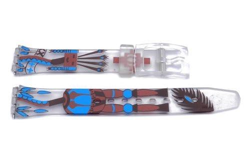 Swatch Replacement Plastic Indian Tribal Design 12mm Watch Band