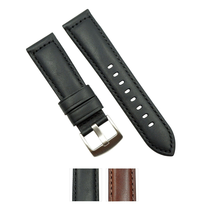 Horween Leather Panerai Style Thick Padding Watch Strap image