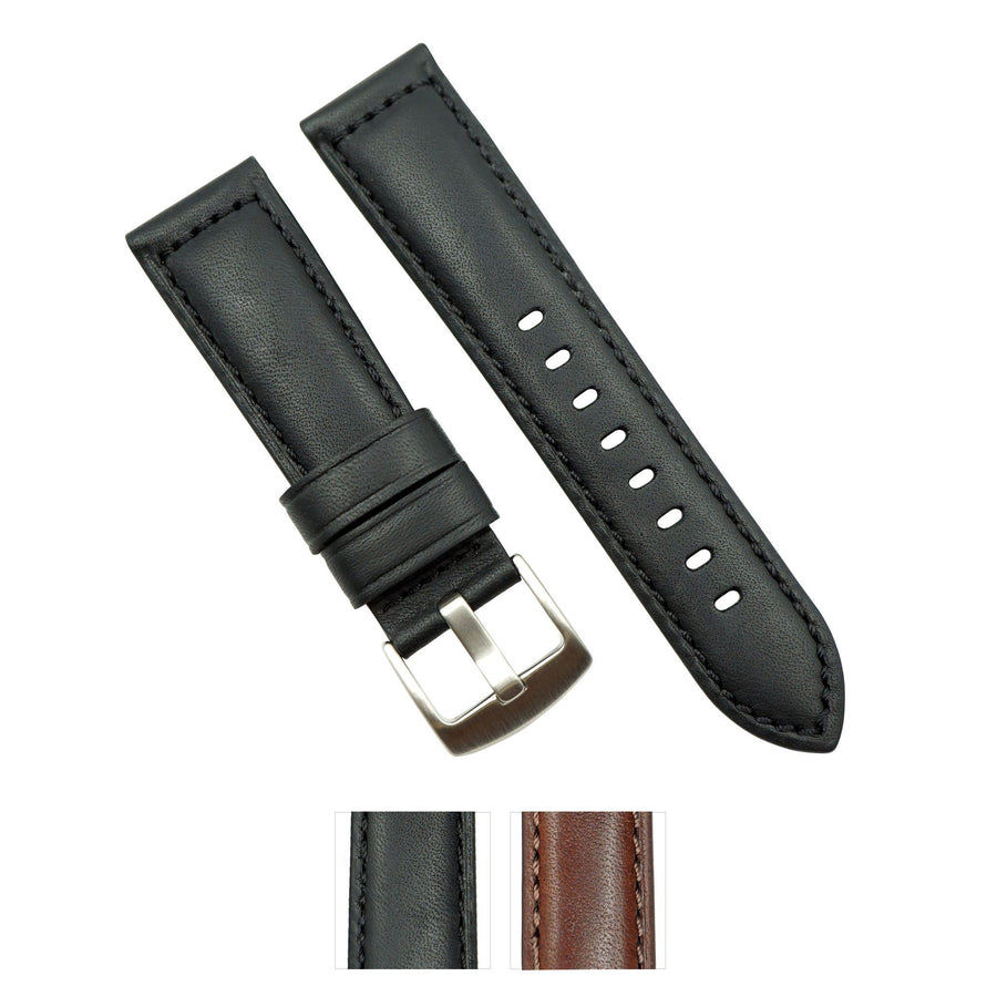 Horween Leather Panerai Style Thick Padding Watch Strap image