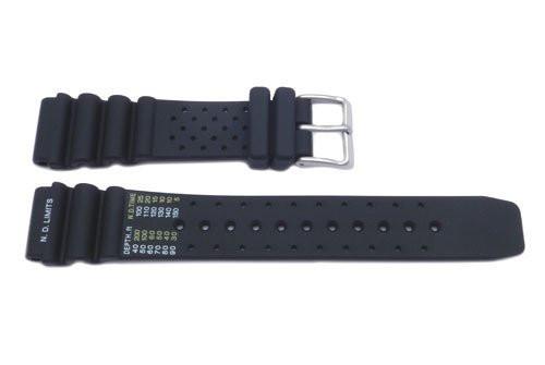 Genuine Citizen Black Rubber 20mm Watch Strap