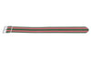 Green and Red Striped Nylon Watch Strap