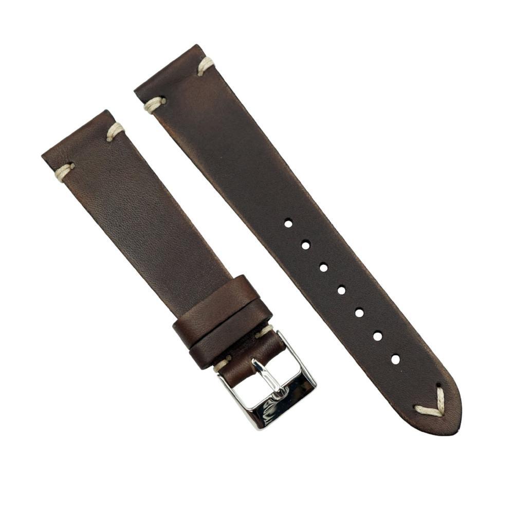 Rustic Vintage Italian Leather Handmade Watchband image
