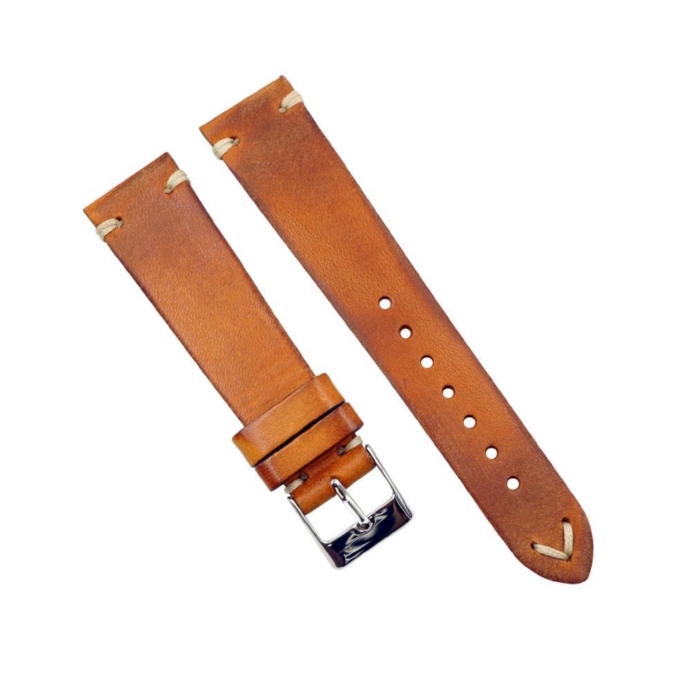 Rustic Vintage Italian Leather Handmade Watchband image