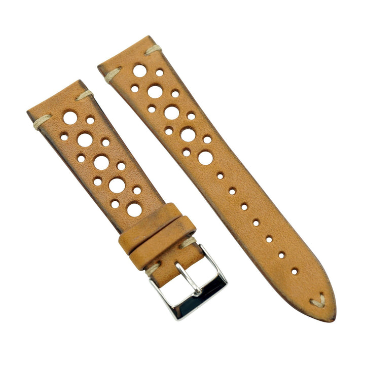 Vintage Classic Leather Handmade in Italy Racing Watch Strap image