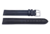 Black Smooth Padded Leather Extra Long Watch Band