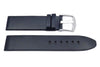 Black Smooth Leather Wide Padded Watch Strap
