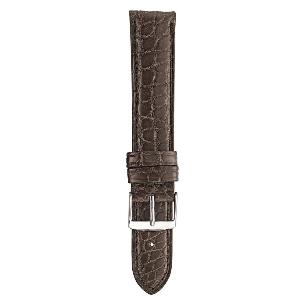 Matte Genuine Alligator Flank Lined with soft Nubuck Watch Strap image