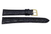 Seiko Black Leather Crocodile Grain Watch Strap