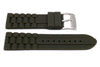 Fossil Olive Silicone Link Style 24mm Watch Band