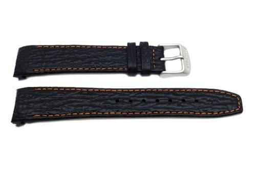 Genuine Citizen 21mm Black Sharkskin Grain Leather Watch Strap