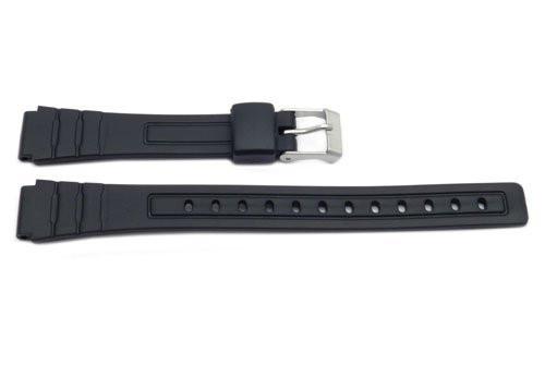 Black Resin Casio Style 12mm Watch Band