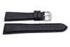 Hadley Roma Black Carbon Fiber Style With Matching Stitching Watch Band