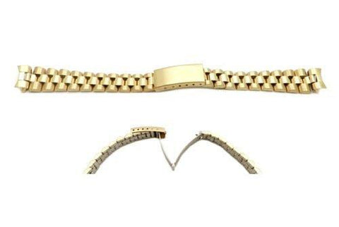 Hadley Roma Ladies Rolex President Style Gold Tone Watch Bracelet