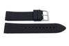 Black Smooth Silicone Pointed Watch Strap