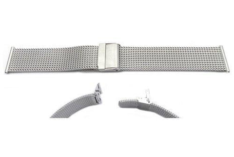 Hadley Roma Stainless Steel Thick Mesh Watch Bracelet