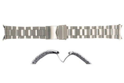 Hadley Roma Brushed Finish Stainless Steel Rolex Oyster Style Watch Bracelet