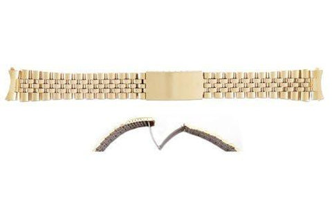 Hadley Roma Gold Tone Rolex Jubilee Style Watch Bracelet