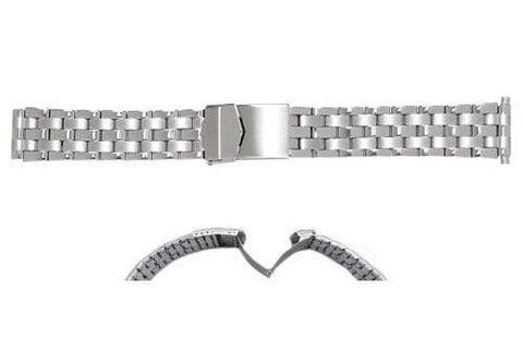 Hadley Roma Mens Stainless Steel Link Design Watch Bracelet