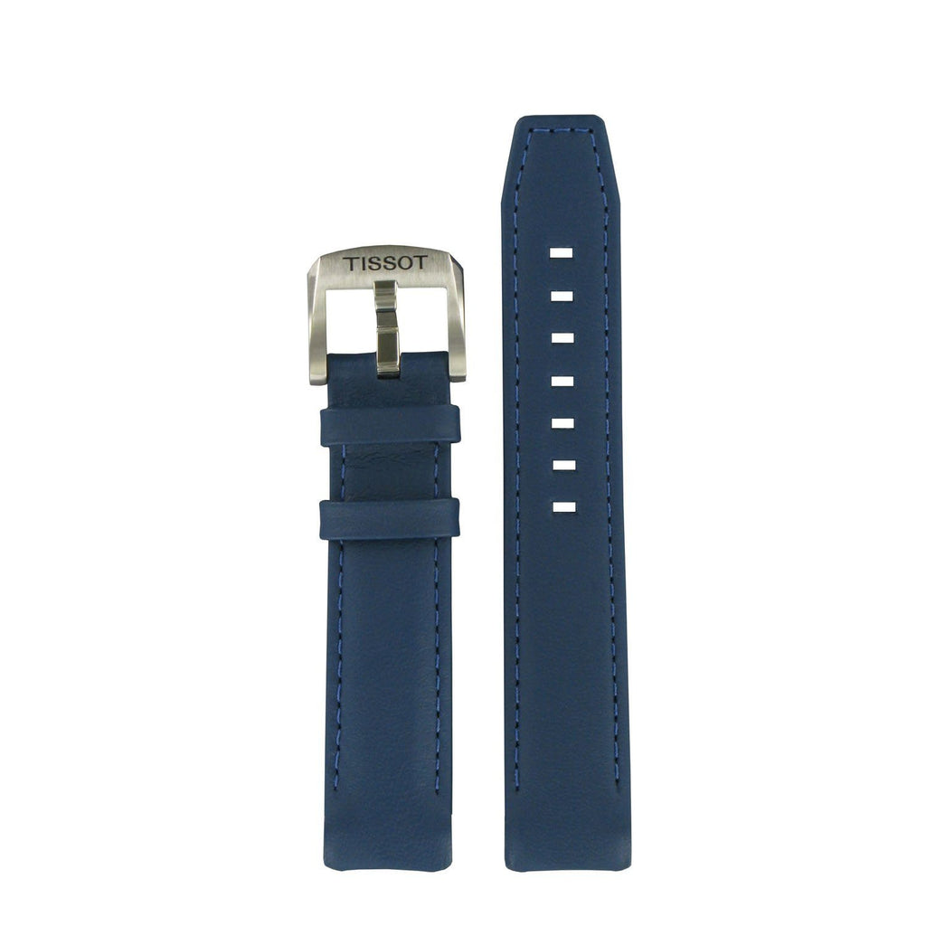 Tissot Strap T600036937 T-Touch Solar Blue Leather Strap 18mm image