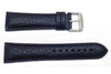 Hadley Roma Men's GenuineTextured Black Leather Watch Band