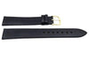 Hadley Roma Black Mens' Long Genuine Calfskin Flat Watch Band