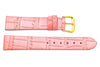 Alligator Grain Flat Genuine Leather Watch Strap - Assorted Colors image