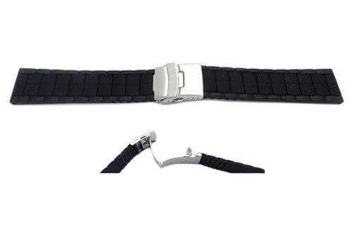 Silicone watch sales band with clasp