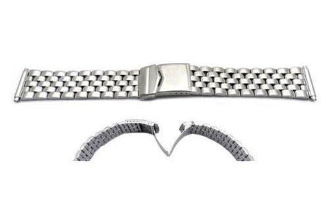 Hadley Roma Mens Polished Finish Stainless Steel Sport Link Watch Band