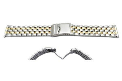 Hadley Roma Mens Dual Tone Sport Link Watch Bracelet