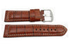 Brown Alligator Grain Leather Watch Band