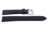 Hadley Roma Fashion Color Series Black Leather Satin Finish Flat Thin Watch Band