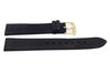 Hadley Roma Black Movado Style Genuine Calfskin Leather Watch Strap