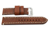 Hadley Roma Genuine Saddle Leather Tan Extra Heavy Padded Watch Strap